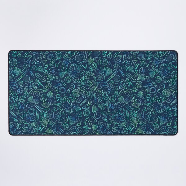 Item preview, Diatoms in Green and Blue on Navy designed and sold by Squilla Design Studio.