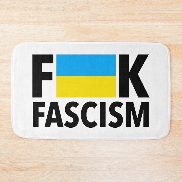 Item preview, F Fascism - Censored with Ukrainian Flag (rectangle) designed and sold by Thelittlelord.
