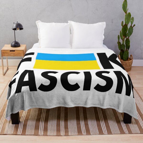 Item preview, F Fascism - Censored with Ukrainian Flag (rectangle) designed and sold by Thelittlelord.