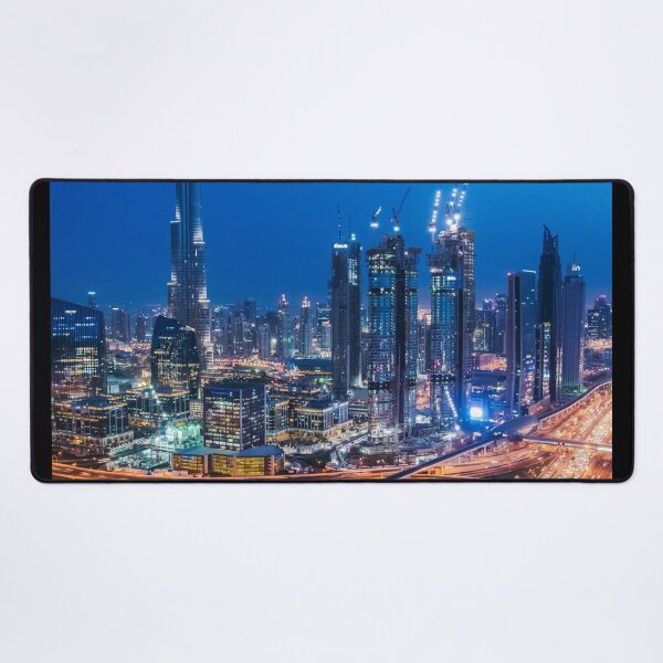 Item preview, Vibrant Illuminated Dubai Skyline at Night designed and sold by ShopJoel.