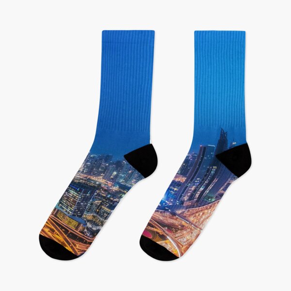 Item preview, Vibrant Illuminated Dubai Skyline at Night designed and sold by ShopJoel.