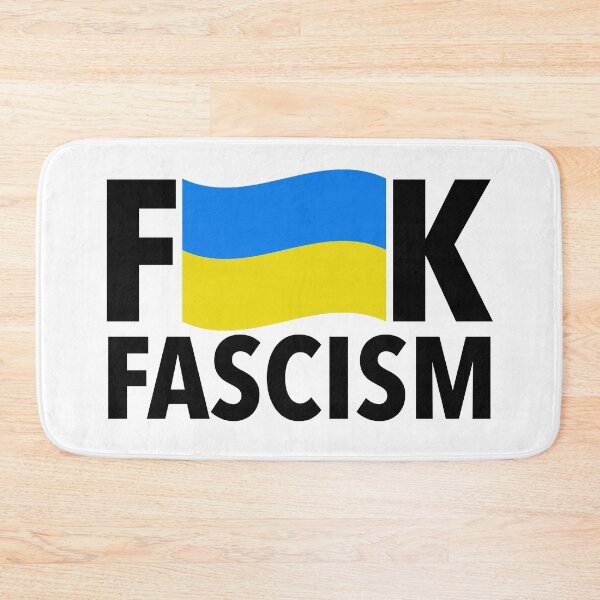 Item preview, F Fascism - Censored with Ukrainian Flag (curved) designed and sold by Thelittlelord.