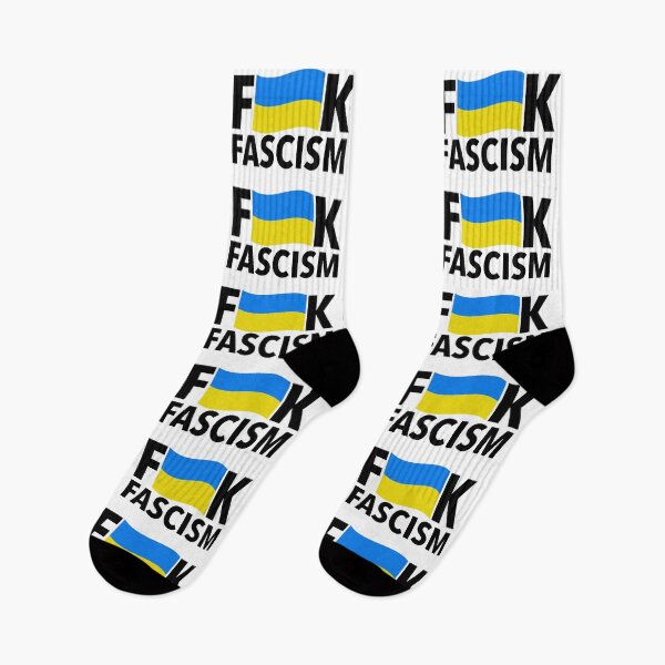 Item preview, F Fascism - Censored with Ukrainian Flag (curved) designed and sold by Thelittlelord.