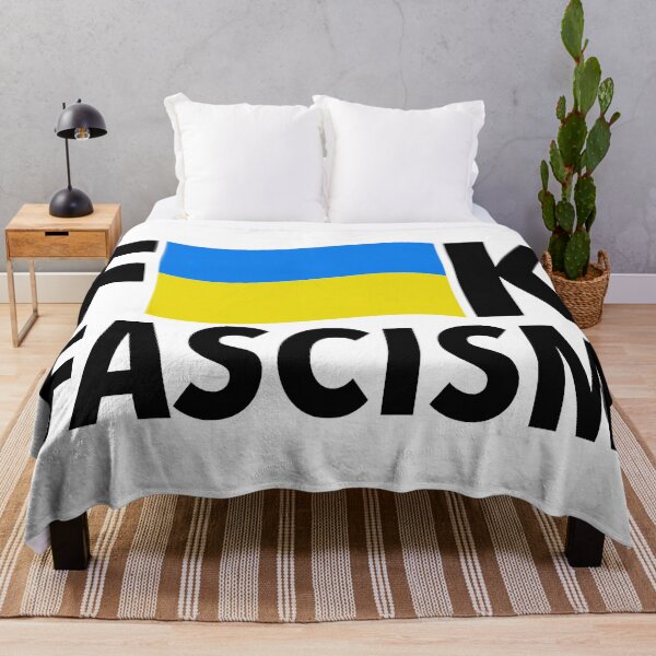 Item preview, F Fascism - Censored with Ukrainian Flag (curved) designed and sold by Thelittlelord.