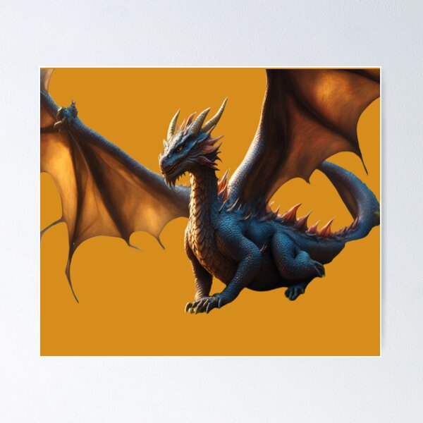 Item preview, Dragon with wings spread (Orange) designed and sold by Midnight Veil Designs.
