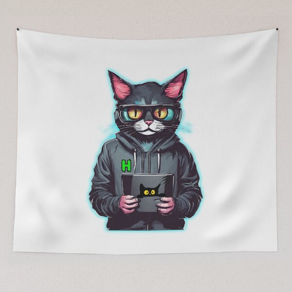 Item preview, Cute Cat Hacker designed and sold by visyoniulian.