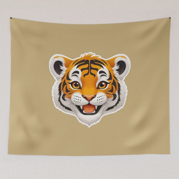 Item preview, Little Tiger cub Logo The PixelPunny Animal Collection designed and sold by PixelPunny.
