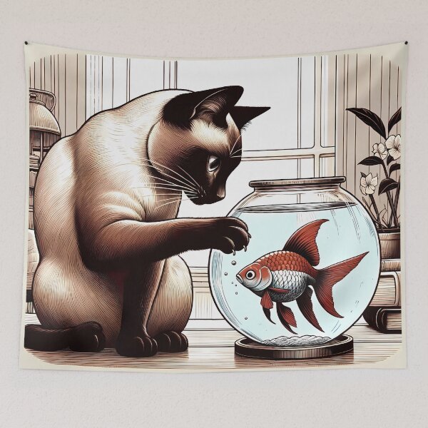 Item preview, Curiosity Meets Goldfish designed and sold by Felix Tanner.
