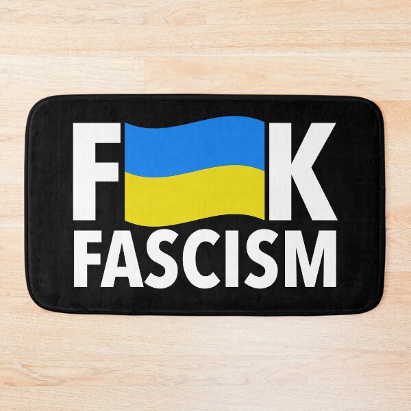 Item preview, F Fascism - Censored with Ukrainian Flag (curved) designed and sold by Thelittlelord.