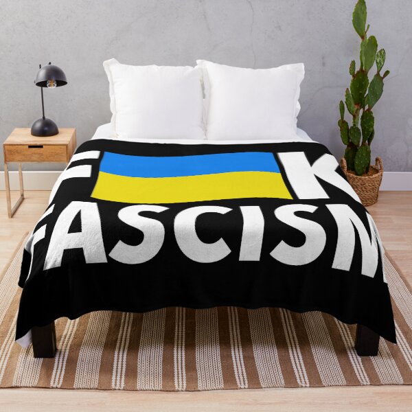 Item preview, F Fascism - Censored with Ukrainian Flag (curved) designed and sold by Thelittlelord.