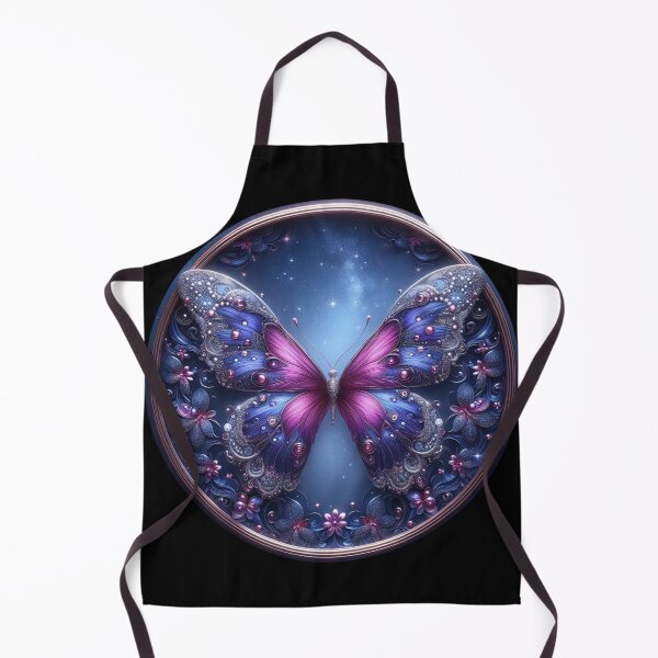 Item preview, Large purple butterfly under a starry sky designed and sold by Theudric.