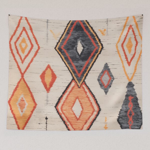 Item preview, Moroccan Berber Rug Design No.42 - Multicolor, Ivory White designed and sold by Zoltan Ratko.