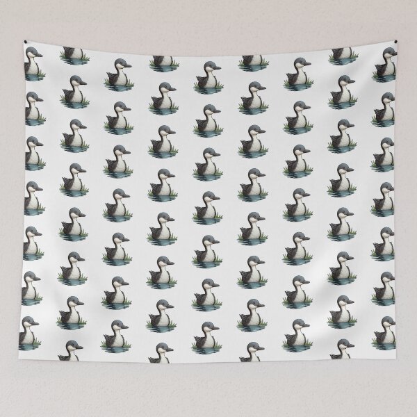 Item preview, Common Loon Kawaii US Bird Inspired Art and Stickers designed and sold by CDC40.