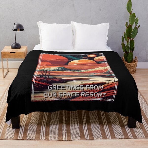 Artikelvorschau, Retro Science Fiction Landscape - Greetings from our Space Resort entworfen und verkauft von VauKaArtShop.
