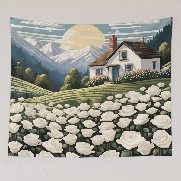 Item preview, Field of White Roses designed and sold by VeiledVision.