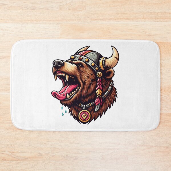 Item preview, VIKING BEAR HEAD - WHITE designed and sold by Marlon Oseguera.