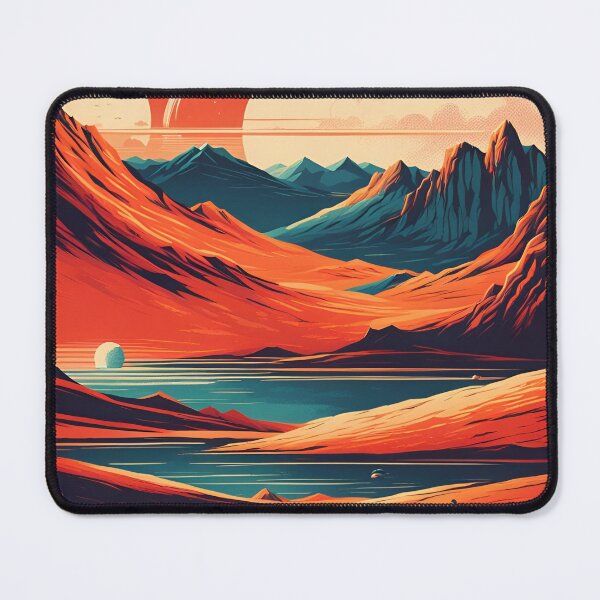 Artikelvorschau, Retro Science Fiction Landscape - Greetings from our Space Resort entworfen und verkauft von VauKaArtShop.