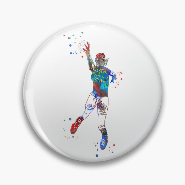 Item preview, Handball Player Girl Hits The Ball designed and sold by Rosaliartbook.