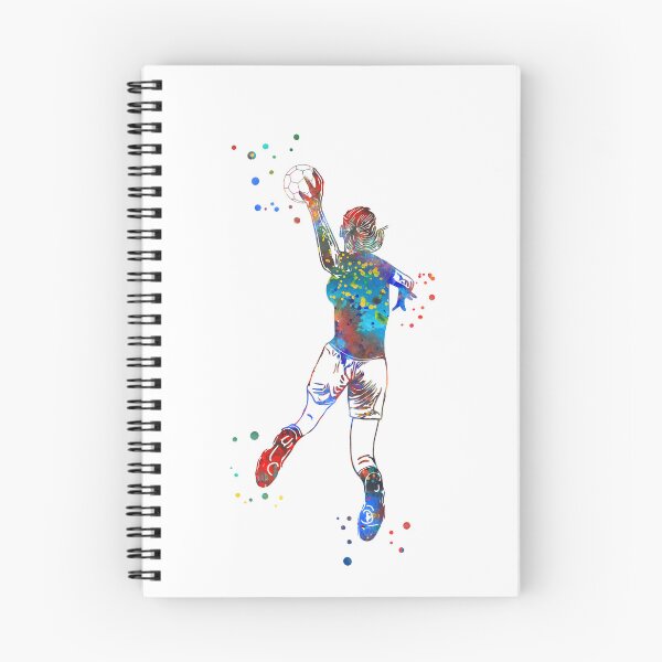 Item preview, Handball Player Girl Hits The Ball designed and sold by Rosaliartbook.