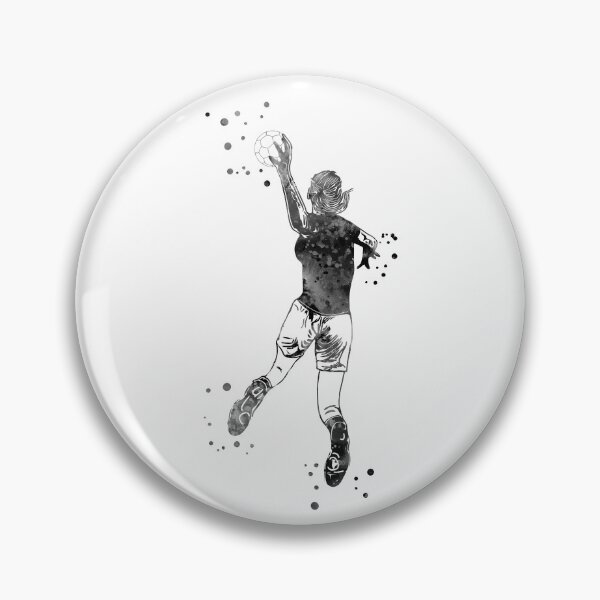 Item preview, Handball Player Girl Hits The Ball designed and sold by Rosaliartbook.