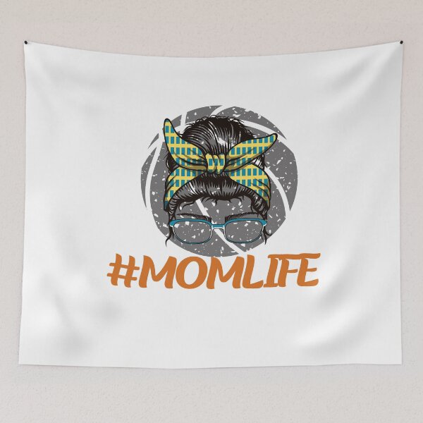 Item preview, messy bun basketball mom life designed and sold by Jemsruk.