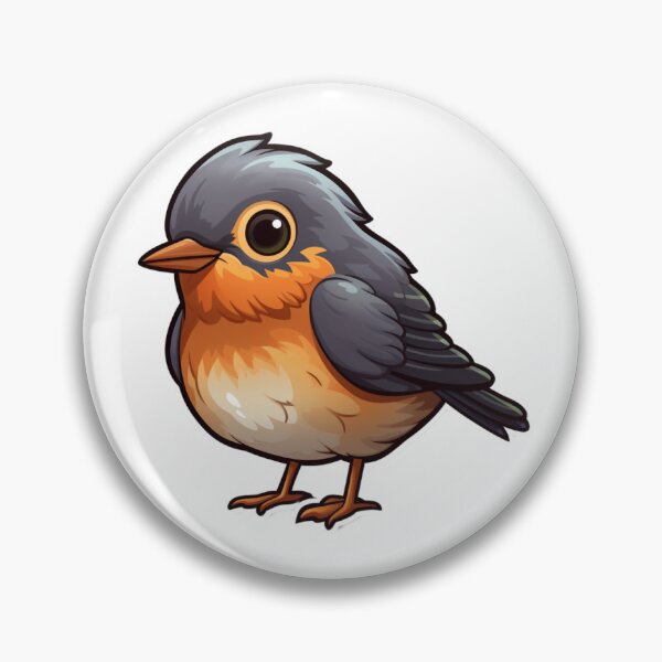 Item preview, American Robin Kawaii US Bird Inspired Art and Stickers designed and sold by CDC40.