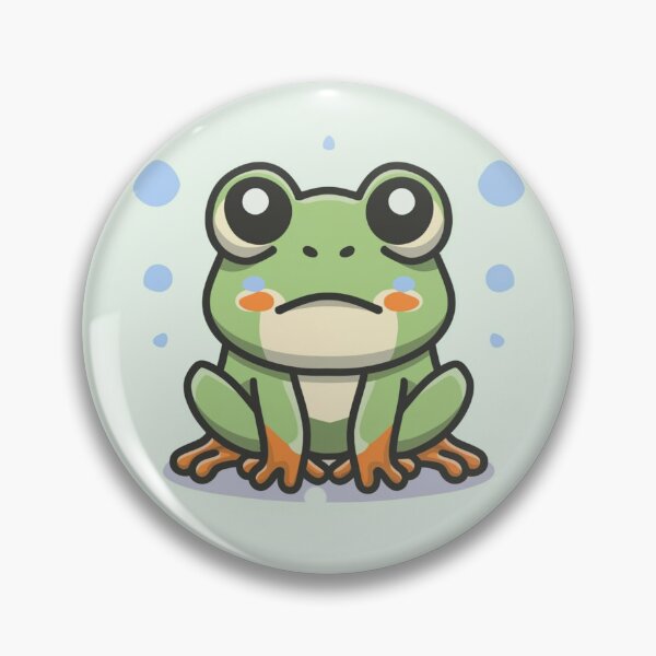 Item preview, Cute kawaii grumpy frog designed and sold by Trend-Beaver.