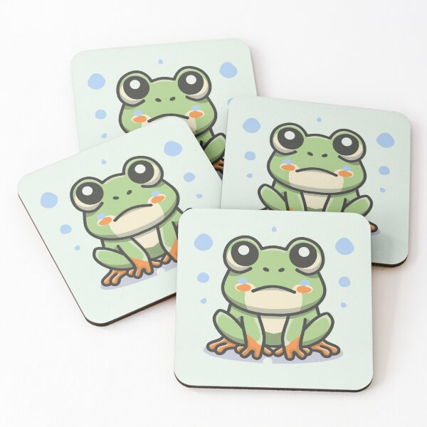 Item preview, Cute kawaii grumpy frog designed and sold by Trend-Beaver.