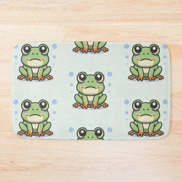 Item preview, Cute kawaii grumpy frog designed and sold by Trend-Beaver.