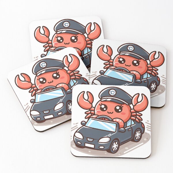 Item preview, Kawaii Crab Driver designed and sold by CanvasCutie.