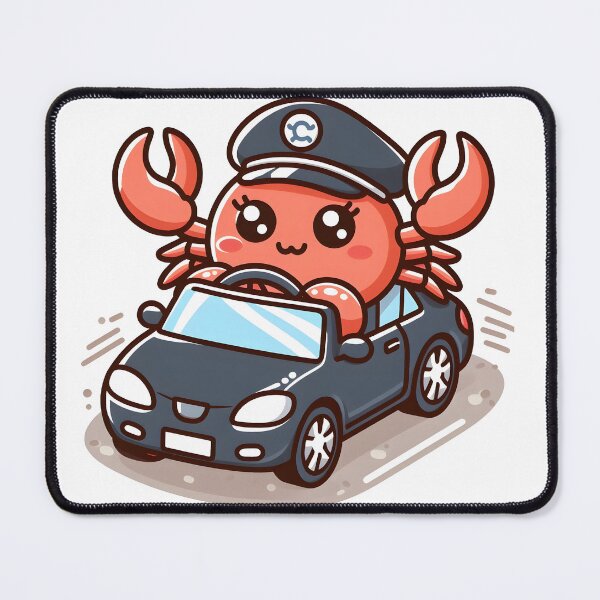 Item preview, Kawaii Crab Driver designed and sold by CanvasCutie.