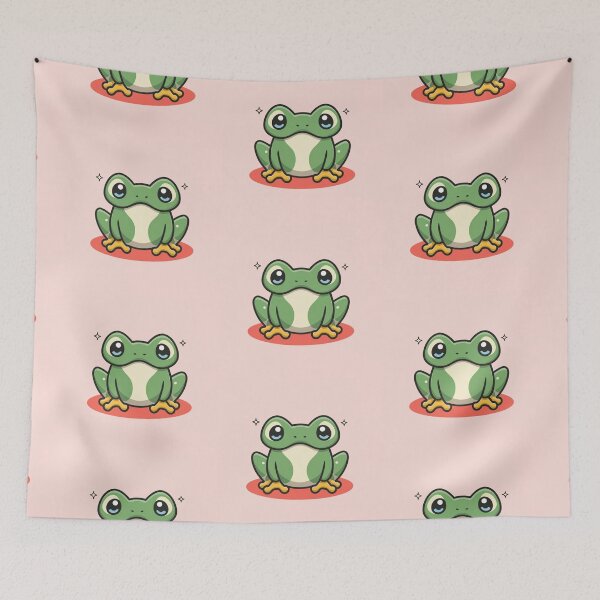 Item preview, Cute kawaii grumpy frog designed and sold by Trend-Beaver.