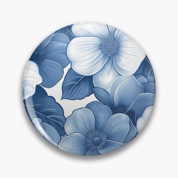 Item preview, Flowers Blue and White seamless digital paper pattern  designed and sold by artit-91.