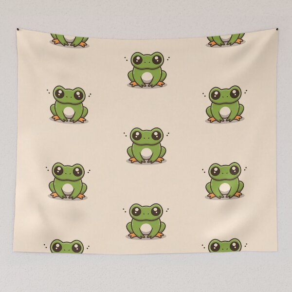 Item preview, Cute kawaii grumpy frog designed and sold by Trend-Beaver.