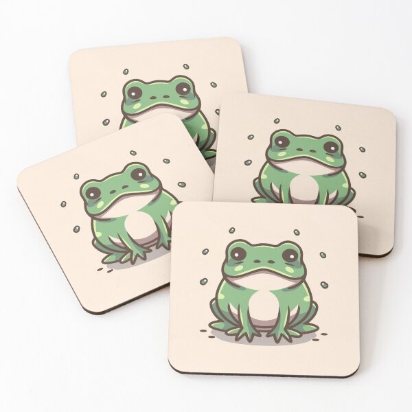 Item preview, Cute kawaii grumpy frog designed and sold by Trend-Beaver.