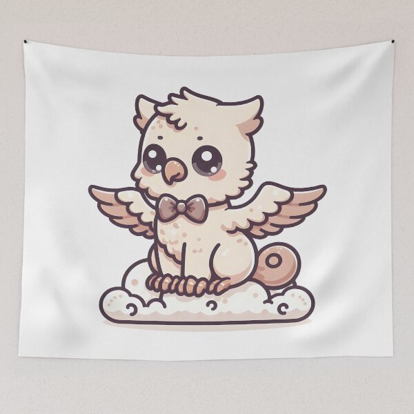 Item preview, Kawaii Dainty Griffin: Wearing A Bow Tie designed and sold by CanvasCutie.