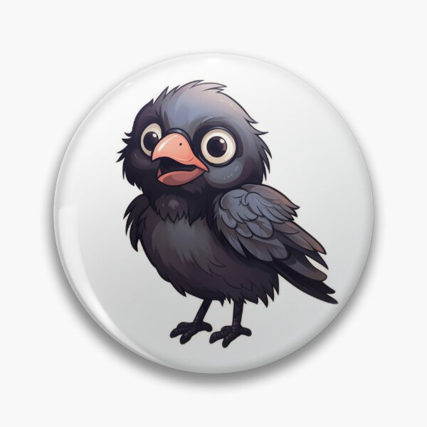 Item preview, American Crow Kawaii US Bird Inspired Art and Stickers designed and sold by CDC40.