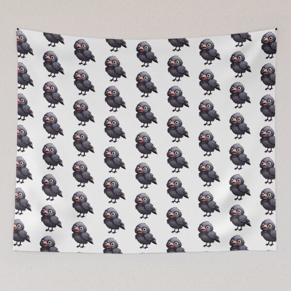 Item preview, American Crow Kawaii US Bird Inspired Art and Stickers designed and sold by CDC40.