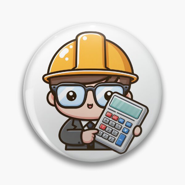 Item preview, Kawaii Engineer Wearing Oversized Glasses Using A Calculator designed and sold by CanvasCutie.