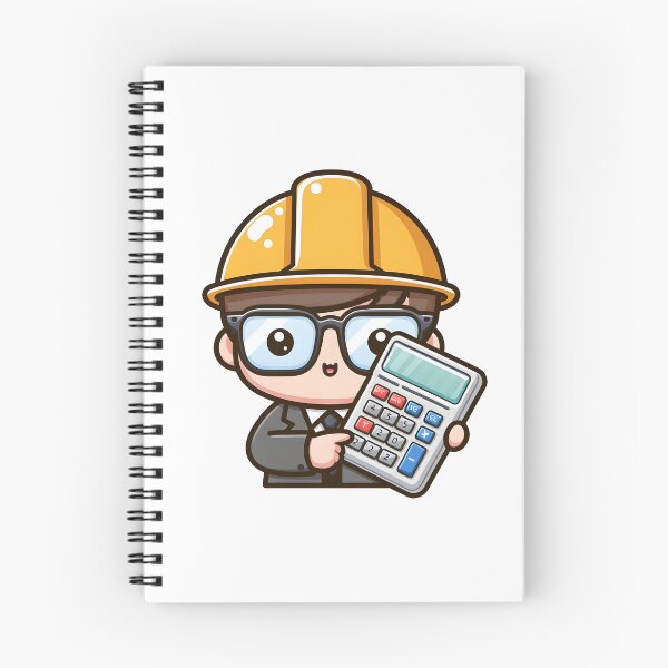 Item preview, Kawaii Engineer Wearing Oversized Glasses Using A Calculator designed and sold by CanvasCutie.