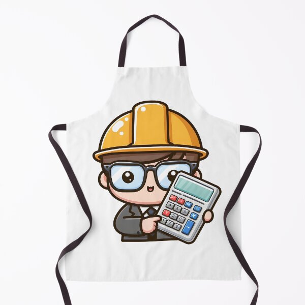 Item preview, Kawaii Engineer Wearing Oversized Glasses Using A Calculator designed and sold by CanvasCutie.