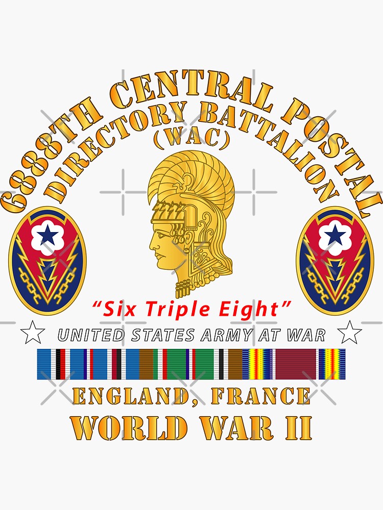 BATTALION 2枚 Army - 6888th Central Postal Directory Battalion - WWII w EU
