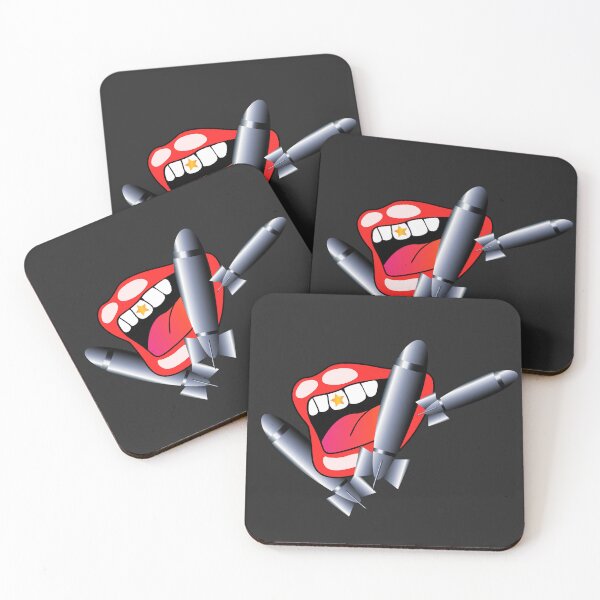 Item preview, Red Mouth Classic with flying missiles designed and sold by RunawaySteph.