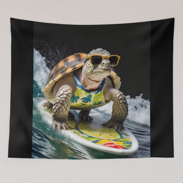 Item preview, Wave Rider Surfer Turtle designed and sold by Praphul Garg.