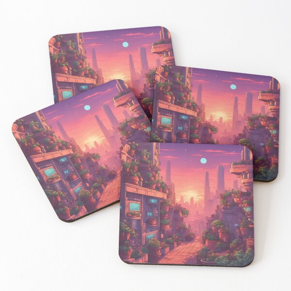 Item preview, Sunset Time in Futuristic City Alley designed and sold by LostStudio.