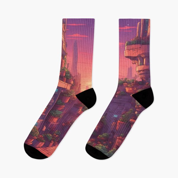 Item preview, Sunset Time in Futuristic City Alley designed and sold by LostStudio.