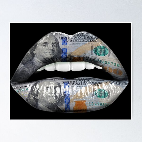 Luxury Dollar Lips Mouth  Money Lips Art, Lips Artwork, Lips Wall Art