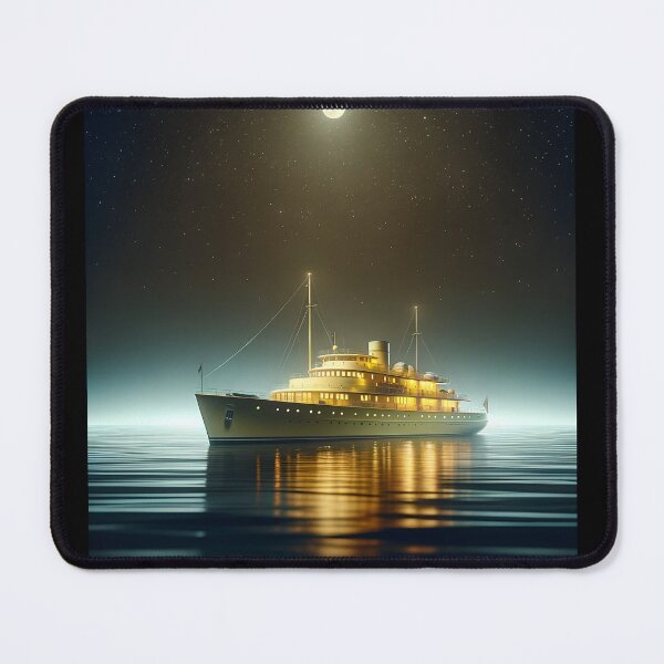 Item preview, Sunlit Yacht Nostalgic Recreational Minimalist Design designed and sold by ByDigitalDream.
