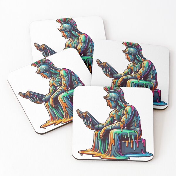 Item preview, greek statue in paint with book designed and sold by JK-motivation.
