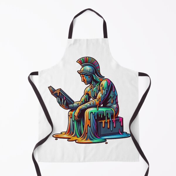 Artikelvorschau, griechische Statue in Farbe mit Buch entworfen und verkauft von JK-motivation.